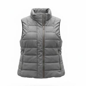 Calvin Klein Performance Gray Puffer Vest XL Zip Front